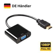HDMI zu VGA Adapter Full HD 1080p Konverter Stecker für PC Laptop Beamer Monitor