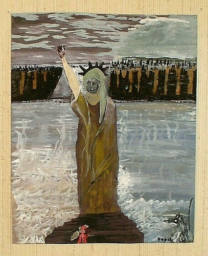 Acrylic art painting statue - acrylic,