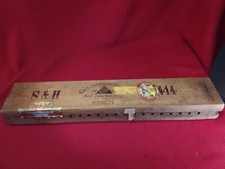 Antike Zigarrenpresse S & H Vintage Zigarrenbrett Holz 414 No.20673 (1303)