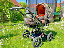 Kombi Kinderwagen Buggy Hartan Topline X orange grau gebraucht