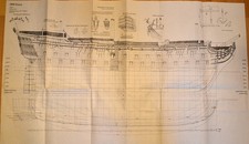Bauplan: H.M.S. Victory / 3 Tafeln beidseitig bedruckt / 1:100