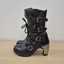 New Rock Trail Black Leather