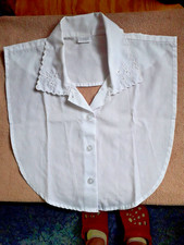 Weißer Einsteckkragen / Blusenkragen mit Stickerei