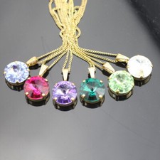 Halskette mit Anhänger 14 mm Rivoli Swarovski Kristall - Swarovski Schmuck