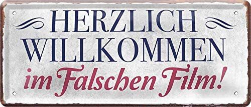 Blechschild herzlich - blechschild, “herzlich