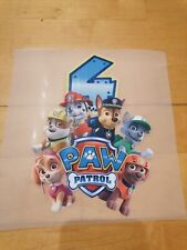 Bügelbild Paw Patrol Hunde Happy Birthday Zahl 4 Tshirt Stoff Folie Geburtstag