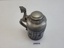 Bierkrug Steinzeug Grau Blau