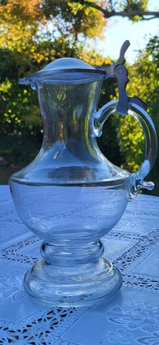 Vintage glaskaraffe mit - vintage,
