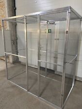 Voliere in der Größe 204x102x202cm - Draht verzinkt / Edelstahl / Schwarz