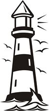 KFZ Aufkleber , Leuchtturm, Wohnwagen, Meer, Autoaufkleber, 100 mm x 45 mm