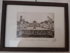 gerahmte Radierung Ludwigsburg