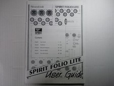 Soundcraft Mischpult Spirit Folio Lite User Guide Bedienungsanleitung , Englisch