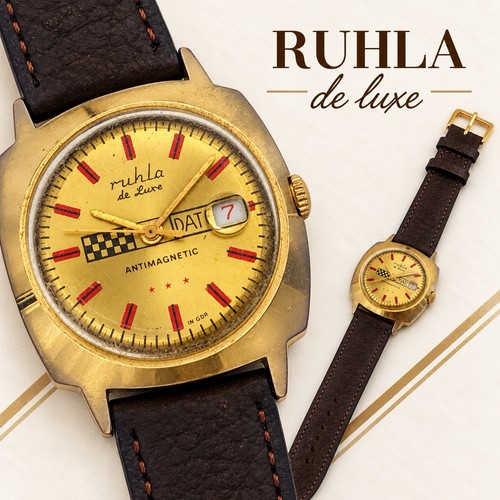 Ruhla luxe ddr vintage uhr - ddr,