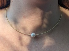 COLLIER-REIF Spirale, 45cm,  Gelbgold 585 Halsreif mit Bajonettverschluss