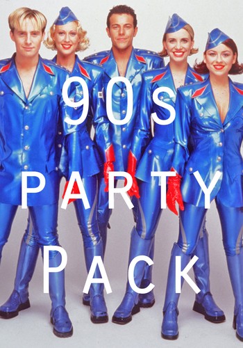 90er party deko paket poster - deko,