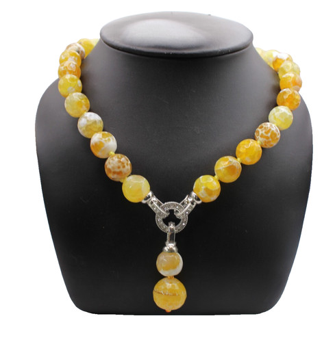 Collier edelstein zitron - edelstein,