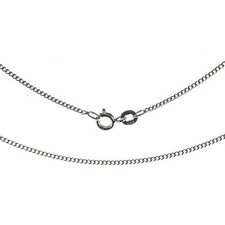 925 Sterling Silber rhodiniert Panzerkette Halskette 1,4 mm Stärke Bella Carina