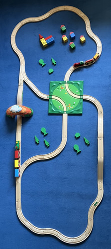 Holzeisenbahn set lok - set, zug