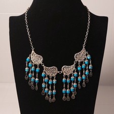 Türkisfarbene ethno kette - ethno, –