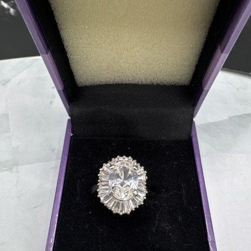 Sterling silber oval cluster - silber,