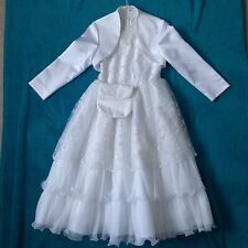 Kommunionkleid Gr. 134 mit Bolero Gr. 152 Plus Zubehör