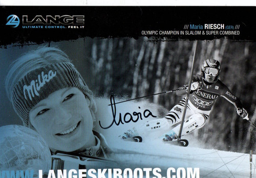 Autogramm maria riesch ski - -,