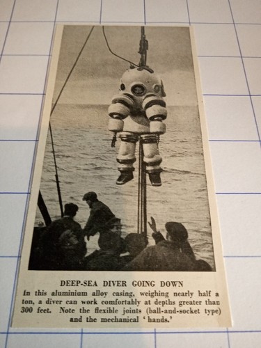 Deep sea diver going - going, down