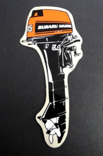 Werbe-Aufkleber Subaru Marine 15 PS Außenborder Motorboot Outboards 70er Jahre