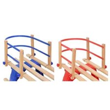 Rückenlehne Lehne für Schlitten Sperrholz Schlittenlehne Rot/Blau vidaXL