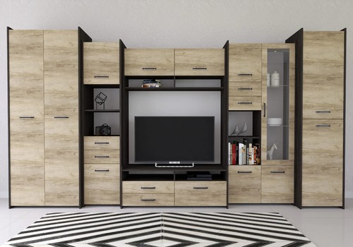 Wohnwand anbauwand schrankwand - anbauwand,