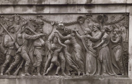 Niederwald denkmal relief - ak,