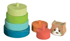 Stapelspiel Holzpyramide Katze