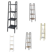 EUGAD 4 Ablagen Bücherregal Leiterregal Standregal küchenregal Aktenregal Regal