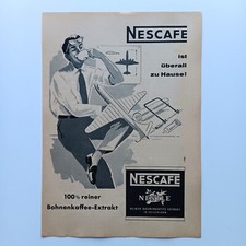 1957 Nescafe Nestle Kaffee Werbeanzeige Werbung Reklame Print Ad