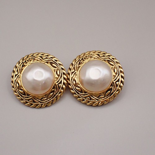 Chanel vintage runde - runde, clip-on