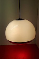 große Plexiglas Pendelleuchte Kugellampe  70er Jahre