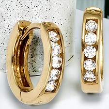 Creolen rund 333 Gold Gelbgold