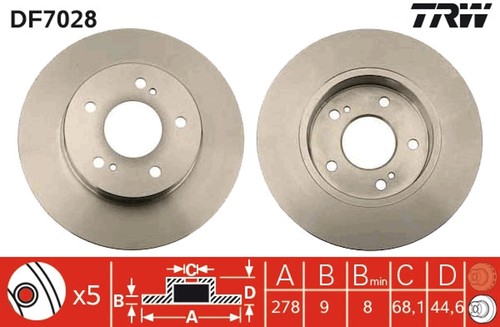 Trw bremsscheibe df7028 - bremsscheibe,