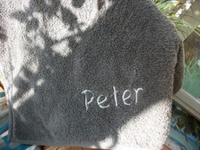 Saunatuch Sauna-Handtuch Frottee 100% Baumwolle XL ca. 70 x 200 cm Name Peter