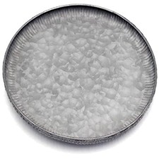 Kleines rundes Metalltablett