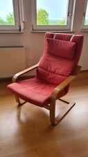 Sessel federnd mit hoher Rückenlehne IKEA POÄNG rot