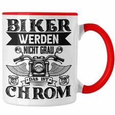 Trendation - Motorradfahrer Tasse Geschenk Männer Biker Werden Nicht Grau Lustig