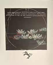 unsignierter Farbholzschnitt   Detlef Willand " Aus dem Dunkel in   " um 1995 II