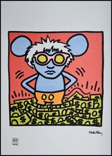 KEITH HARING * Andy Mouse * 70 x 50 cm * signed lithograph * limited # 29/150