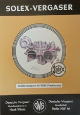 SOLEX Vergaser Technik Reparatur Mercedes Benz DB 190 SL Ponton 44 PHH Handbuch