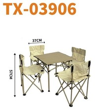 x Klapptisch Camping mit 4 Stühlen Set 5 Stück Tragbar Picknick linq