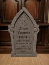 Halloween Grabstein Dracula Vampir Fledermaus Deko