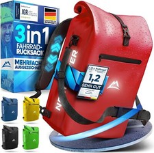 NEXTCOVER 3in1 Fahrradtasche für Gepäckträger rot Gepäckträgertasche Rucksack