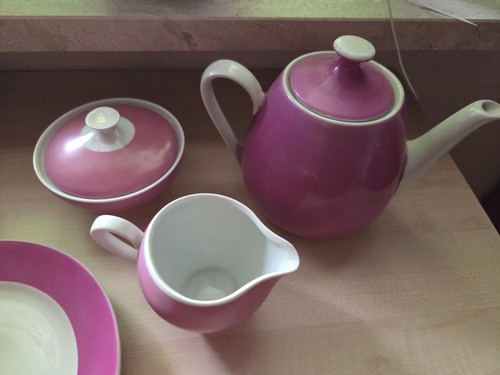 Kaffeegeschirr rosa 60er - rosa,