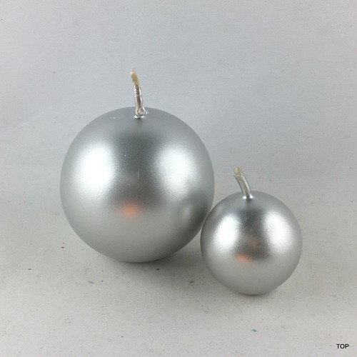 Kugelkerzen silber glänzend - kugelkerzen,